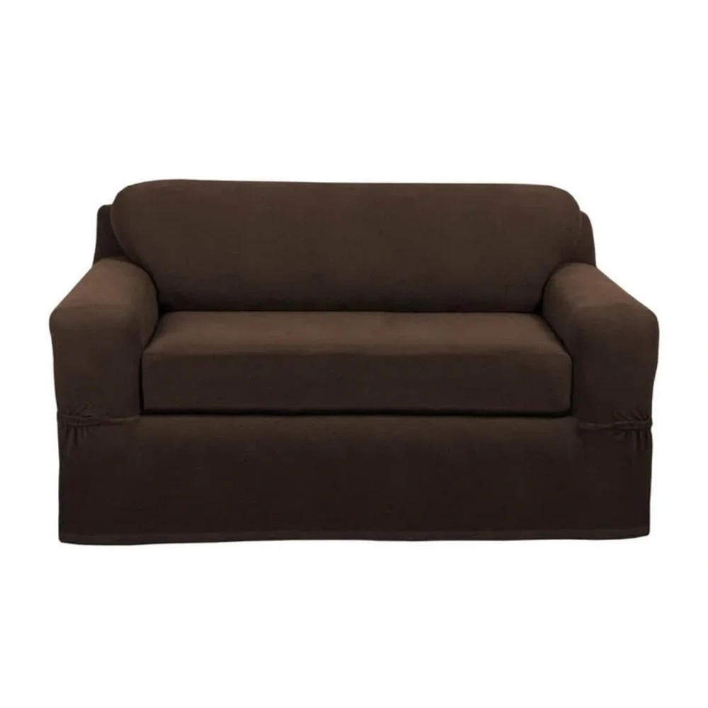 Brown Stretch Sofa Cover. Home decor.